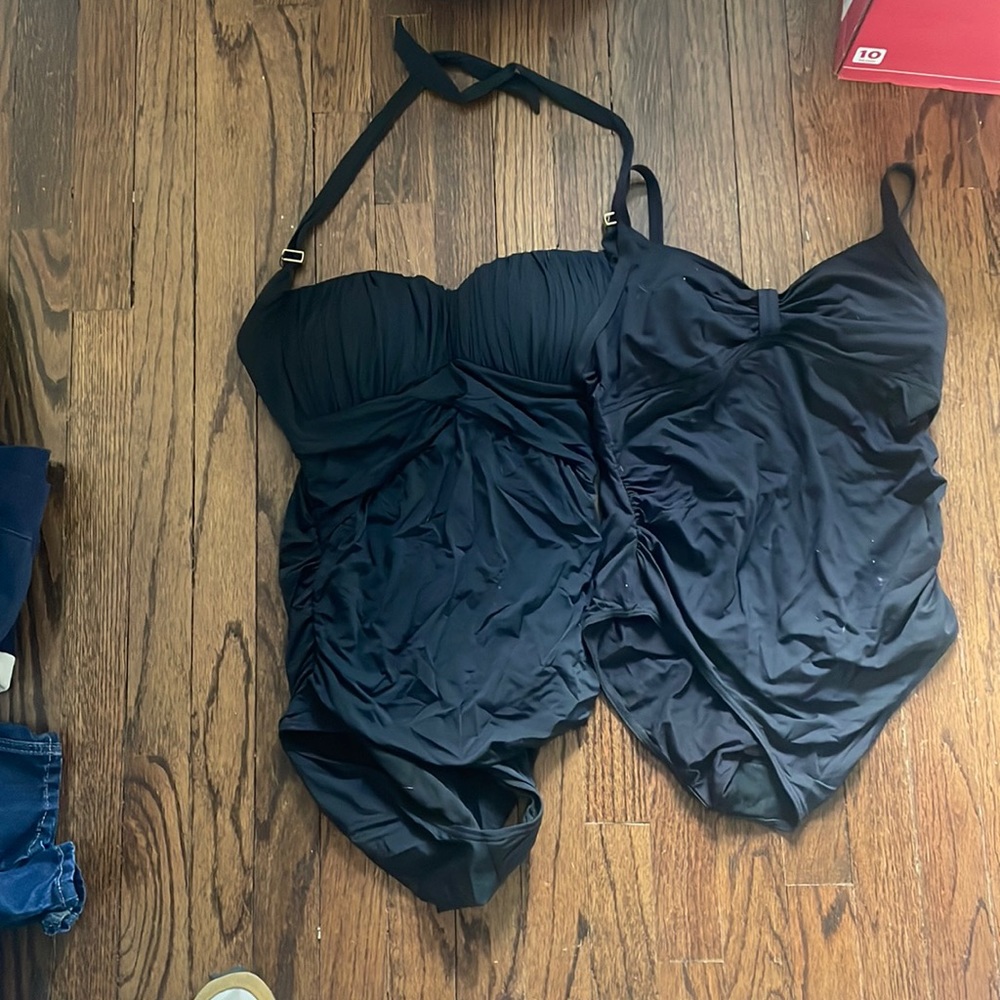Maternity size small black one piece swimsuits